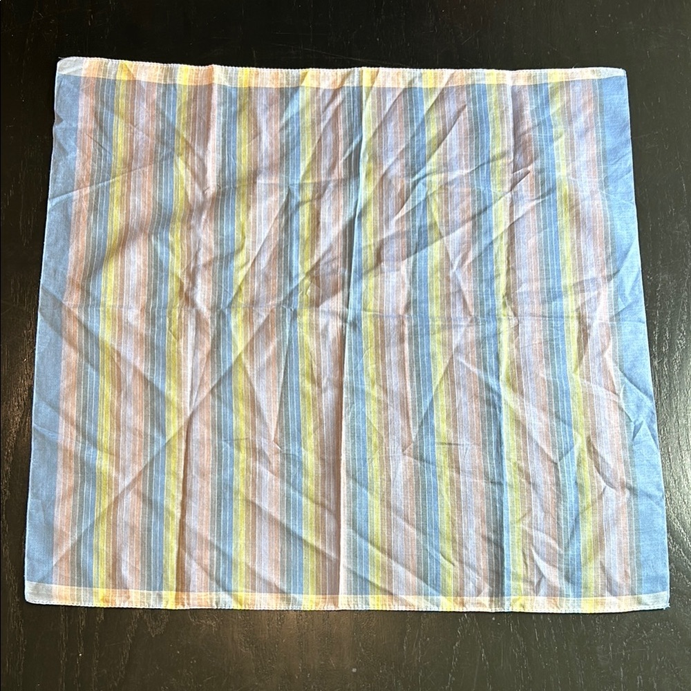 Echo Striped Cotton Scarf- vintage - spring summer plaid